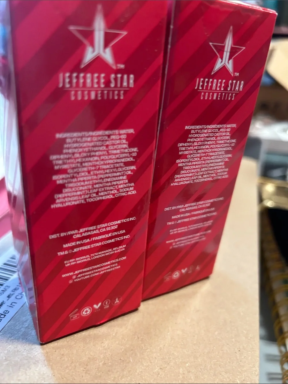 Jeffree Star Candy Cane Refreshing Facial Mist - Bright Red Box. ONE LEFT